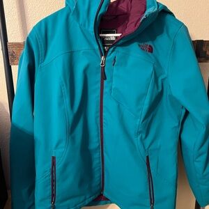 The North Face Teal and Purple Winter Jacket
